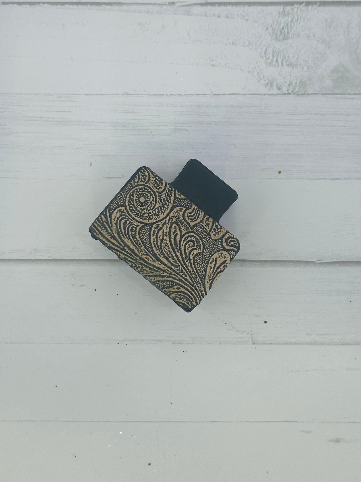 Small Bronze Leather Clip
