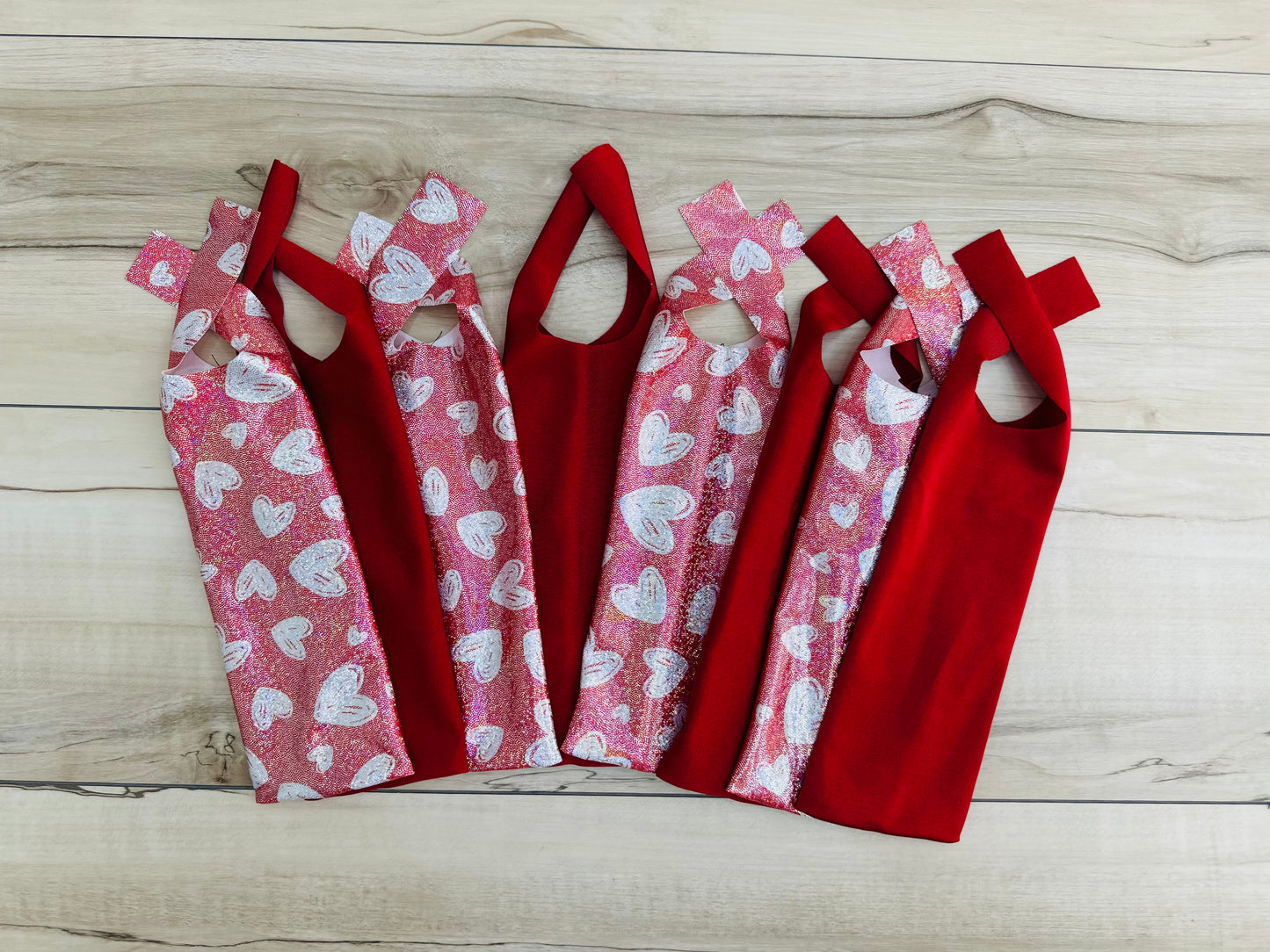 Glitter Hearts & Red Mane Bags