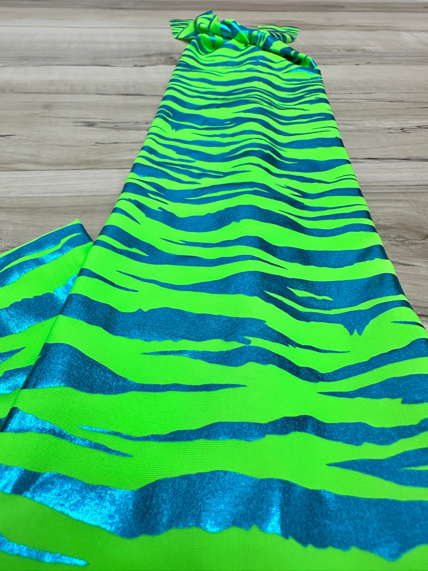 Lime & Aqua Metallic Zebra