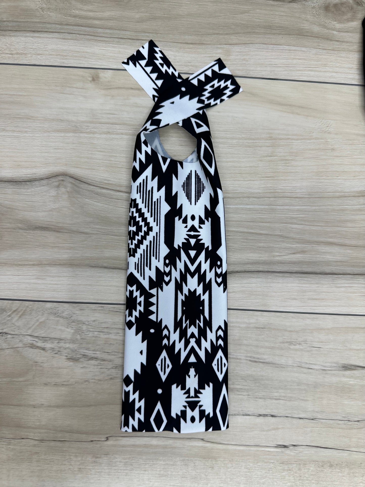 Black n White Aztec Set of 8