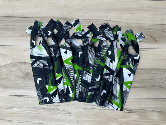 Lime n Black Geometric