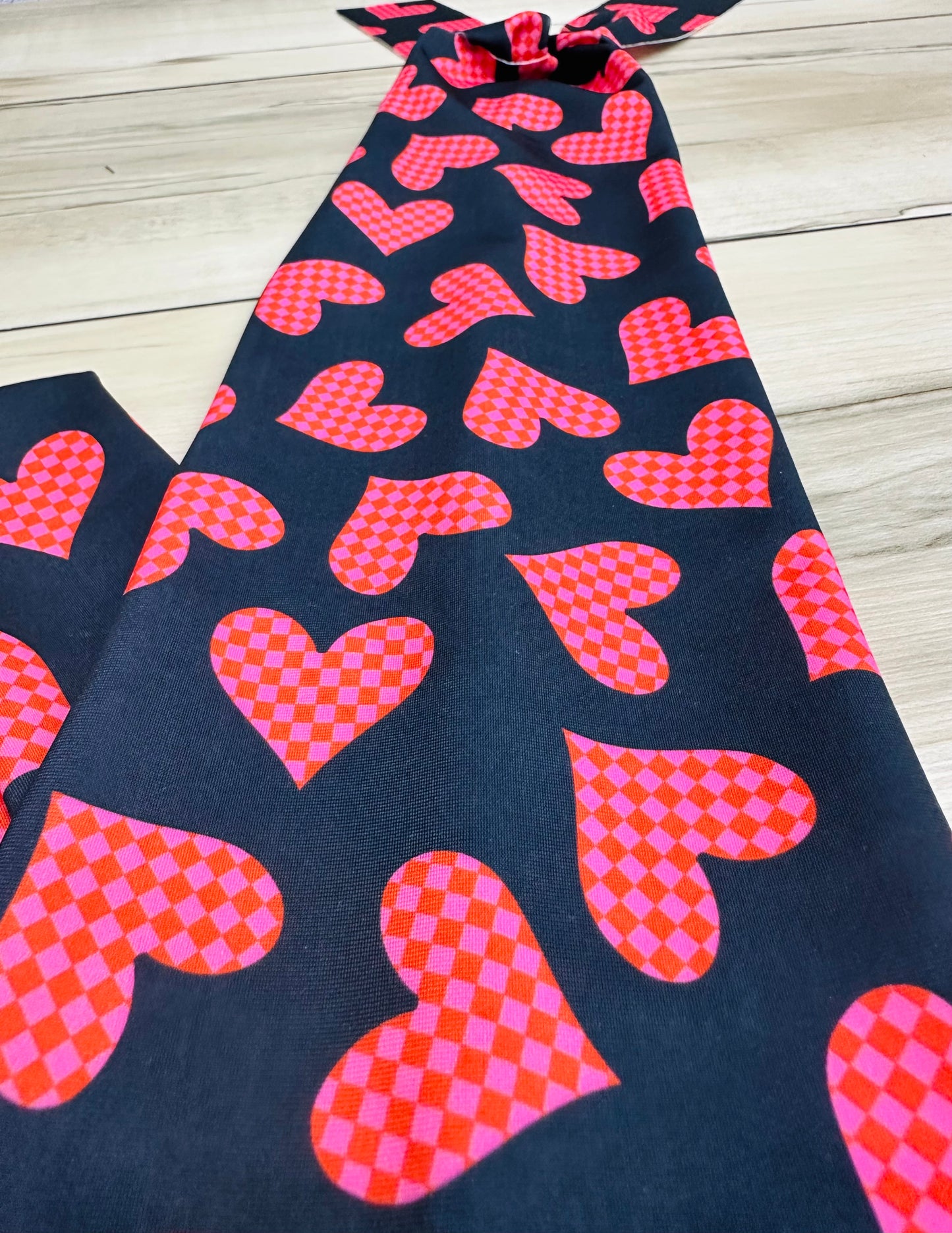 Black and Checkered Hearts