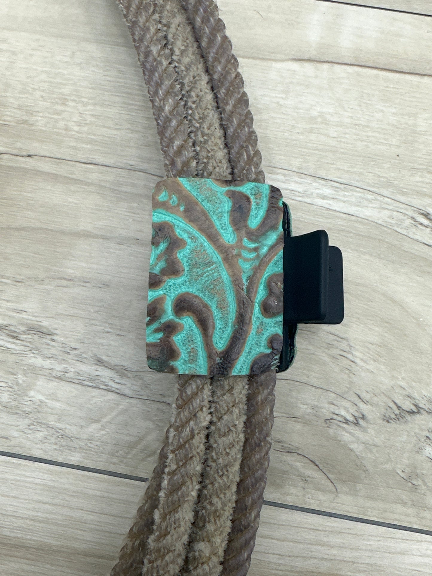 Small Turquoise and Chocolate Claw Clip