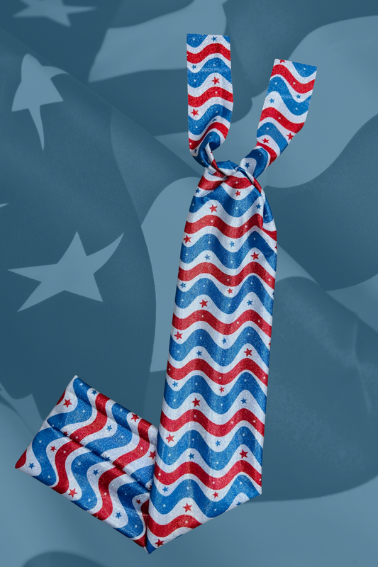 Glitter Wavy Red White n Blue