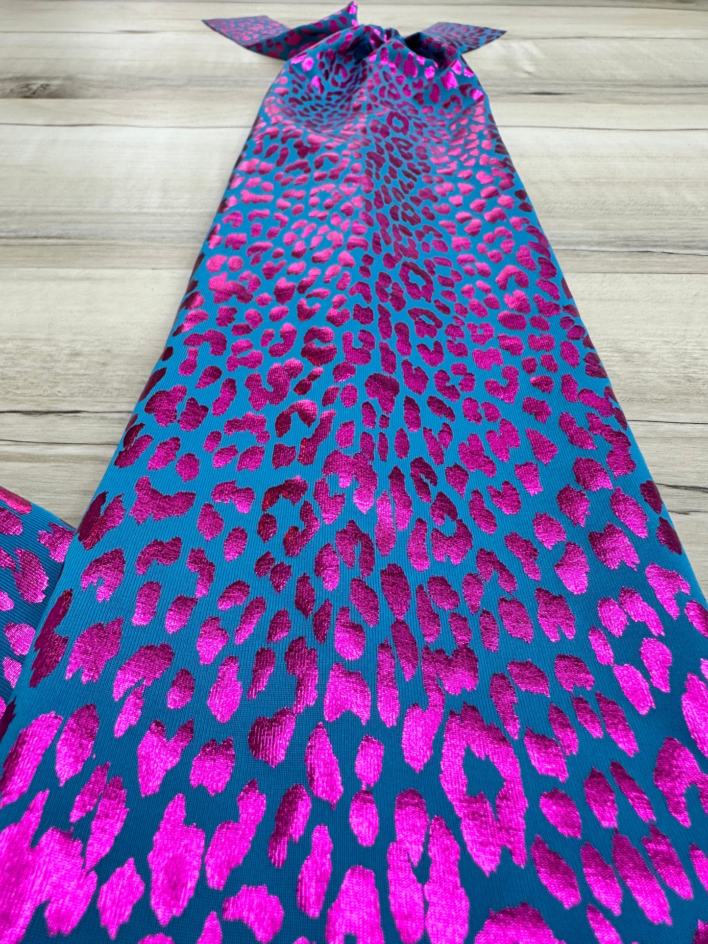 Aqua and Pink Cheetah Foil