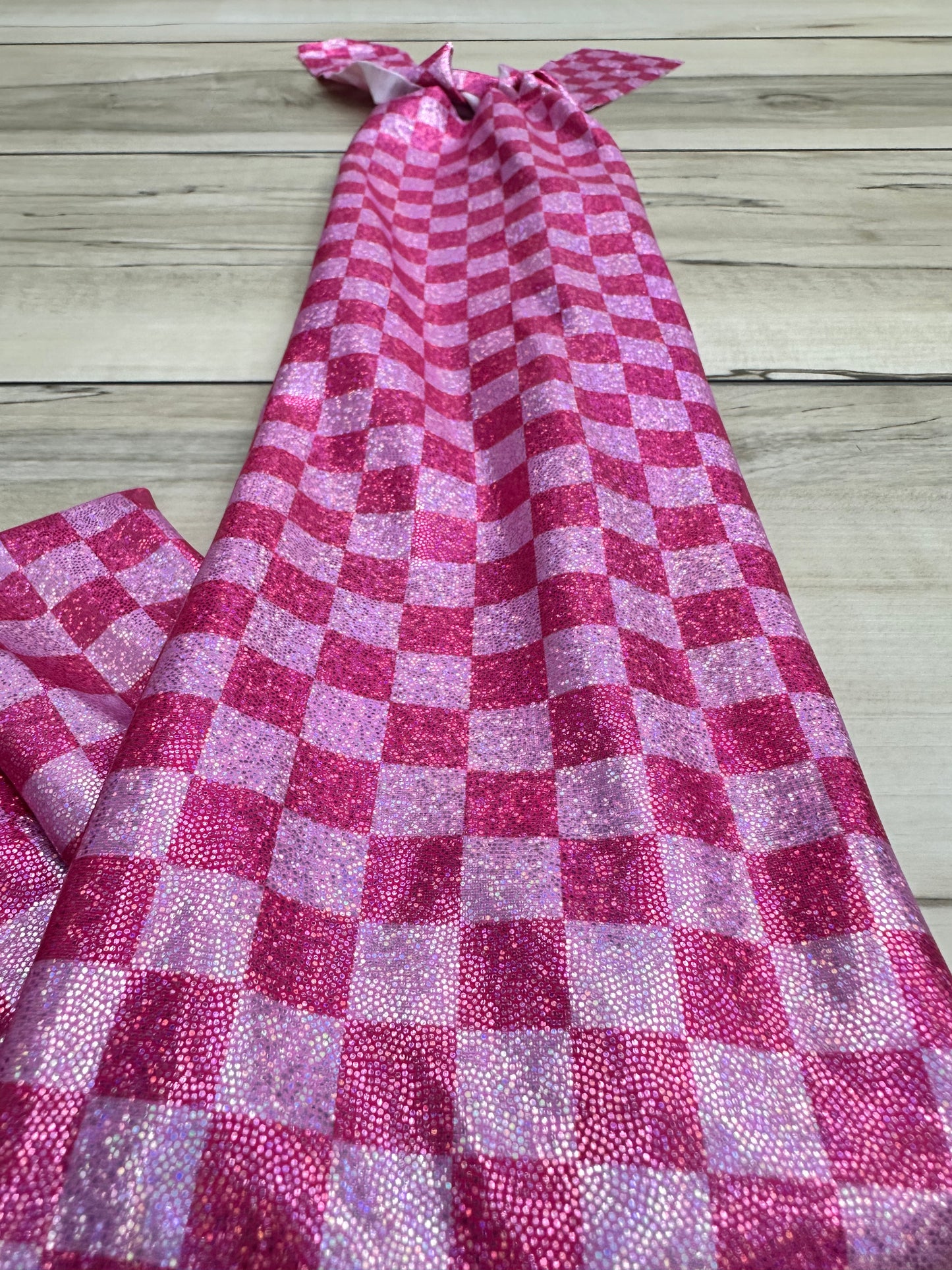Hot Pink Glitter Checkers