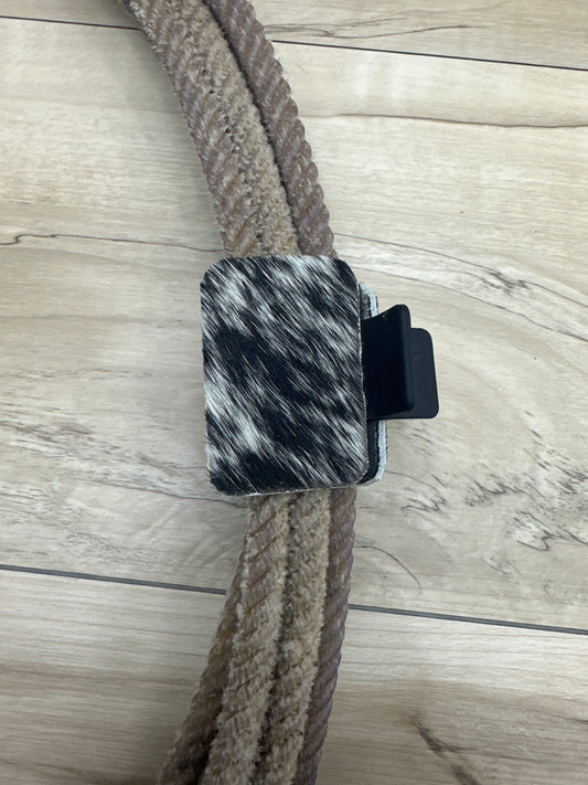 Small Salt n Pepper Cow Hide Claw Clip