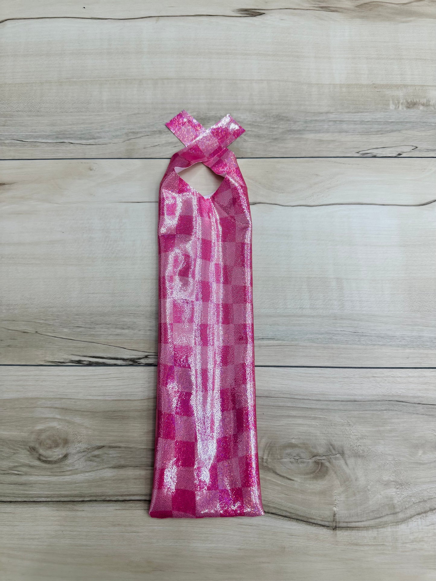 Glitter Pink Checker Mane Bags