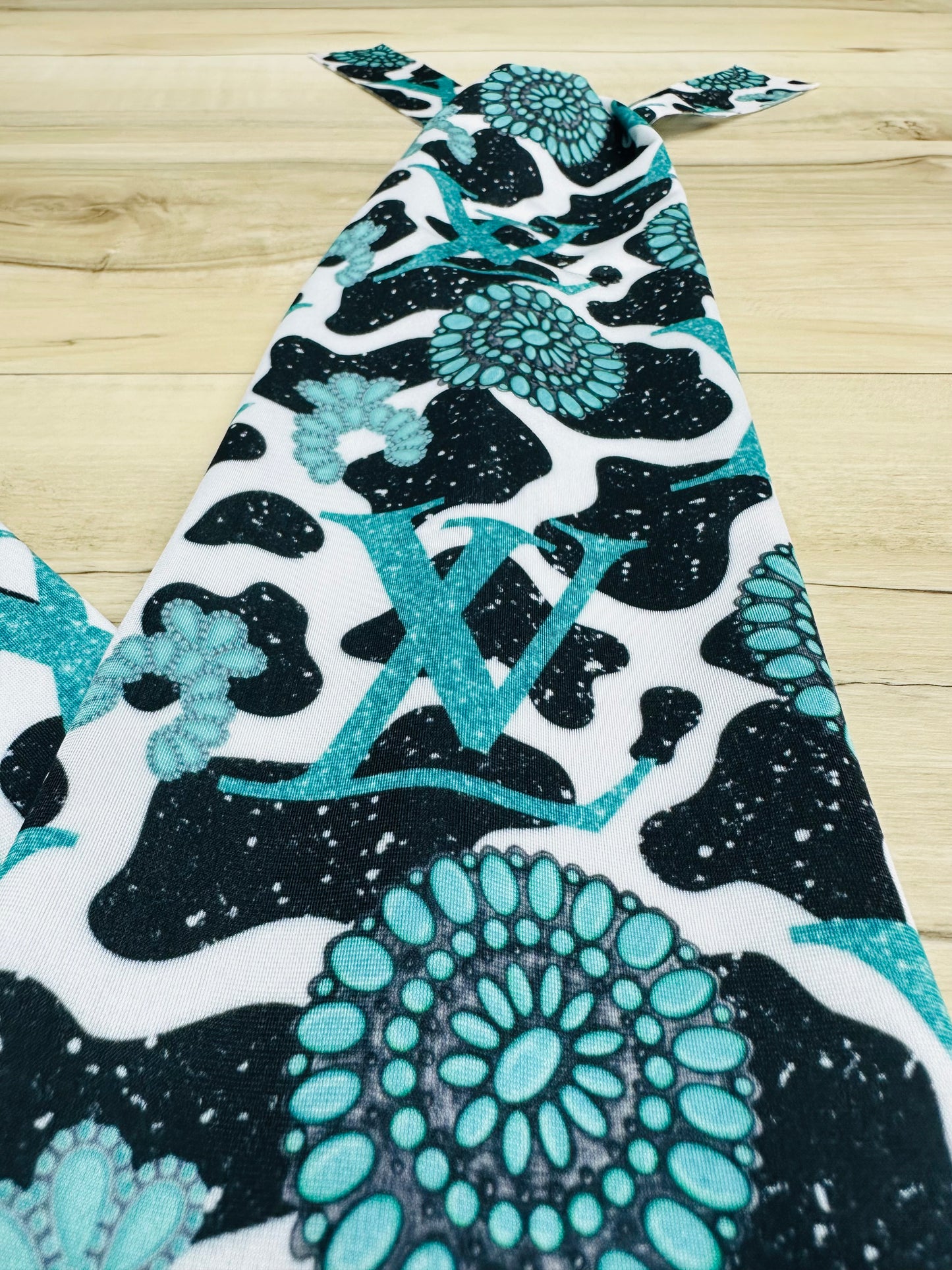 Boujee Cow Print & Turquoise