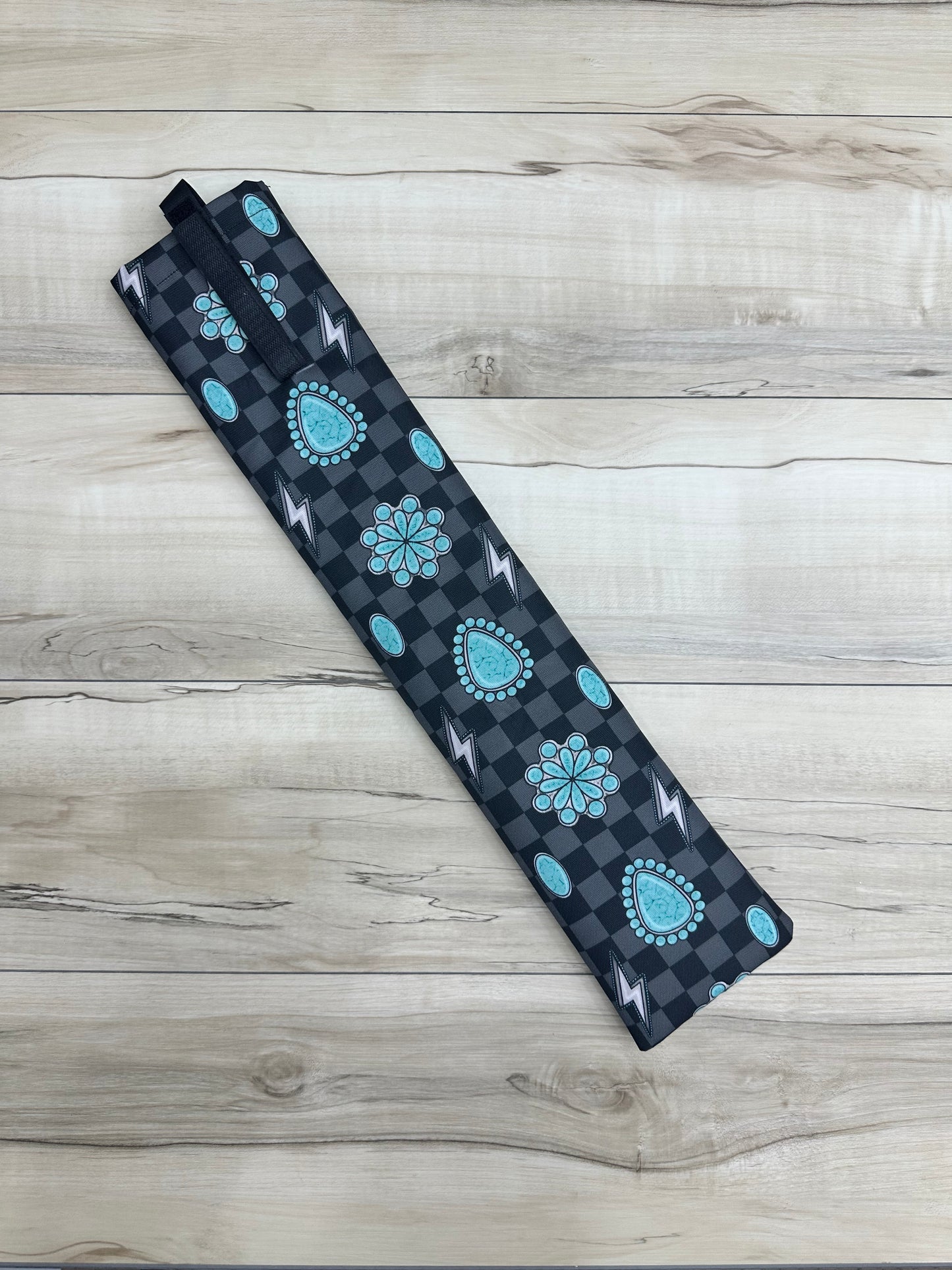 Turquoise And Checkers