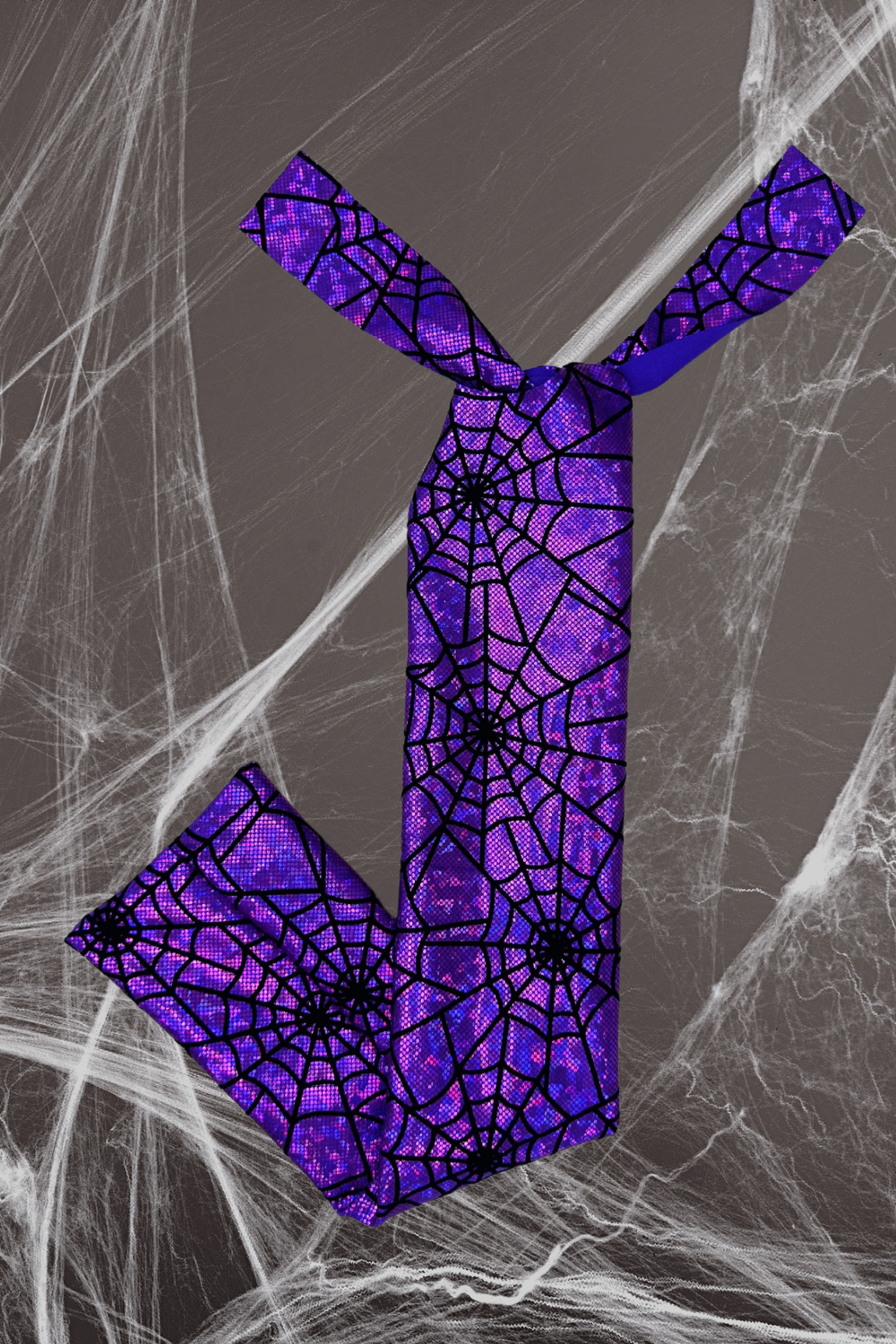 Purple Glitter Spider Web