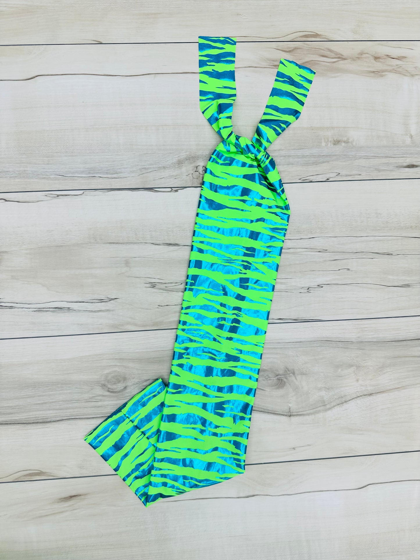 Lime & Aqua Metallic Zebra
