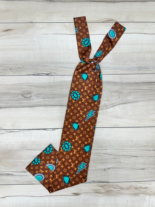 Brown Boujee and Turquoise Stones