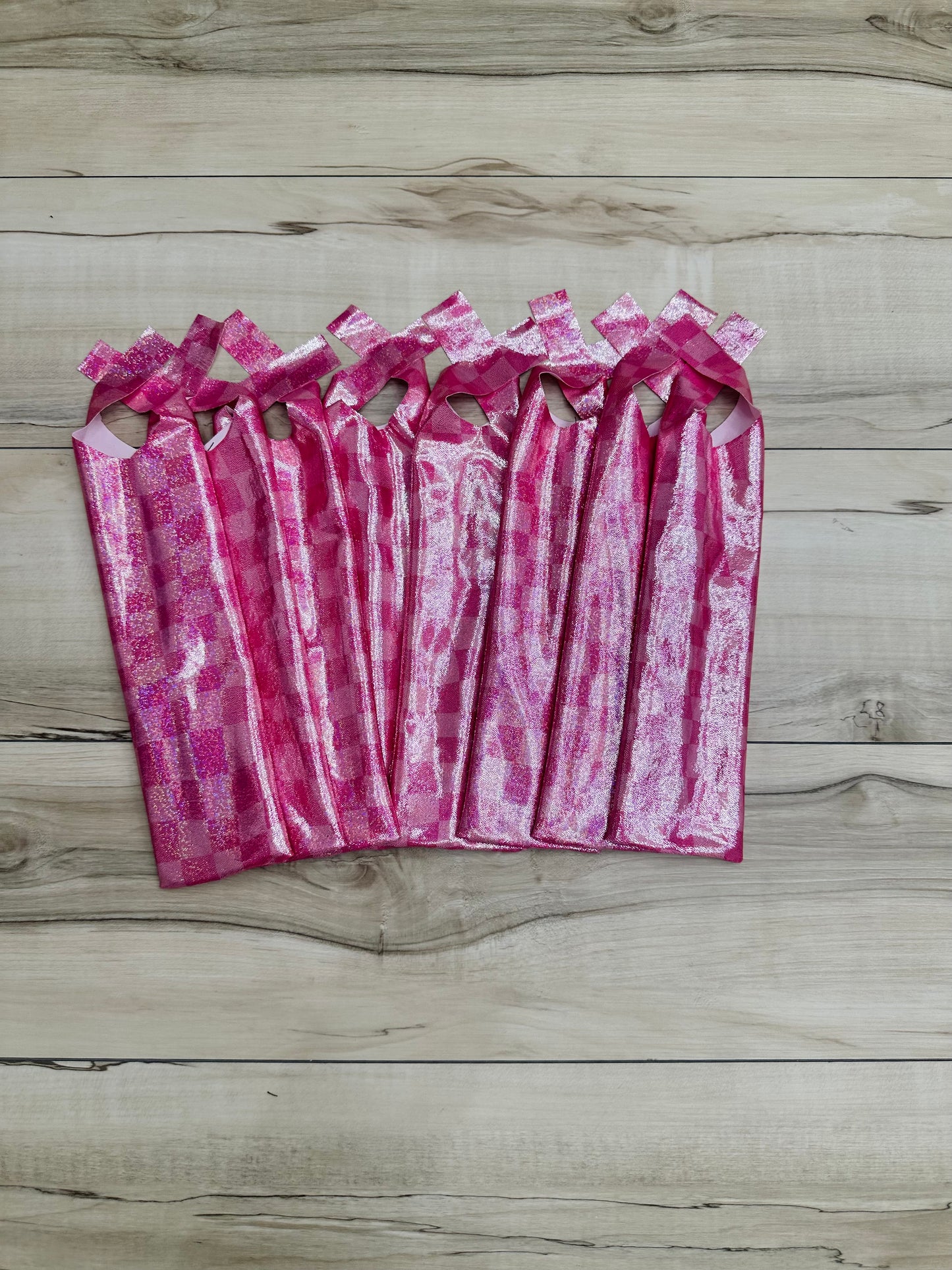 Glitter Pink Checker Mane Bags