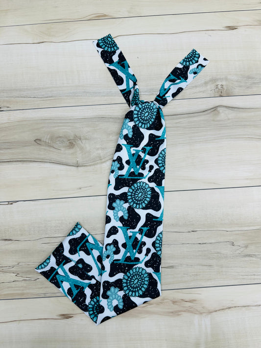 Boujee Cow Print & Turquoise