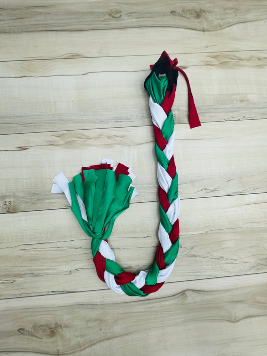 Red, White, and Green Braid In