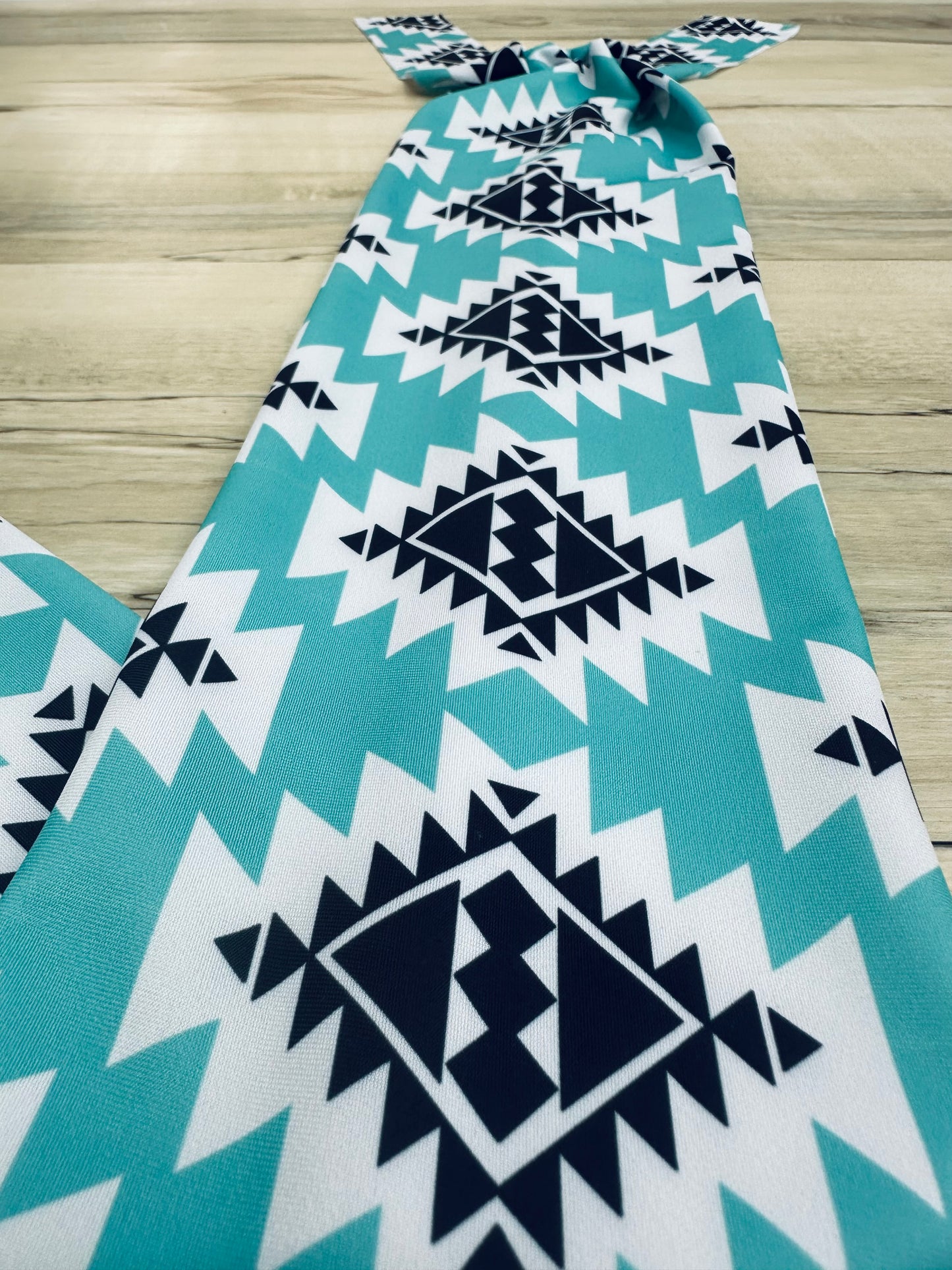 Aqua and Black Aztec