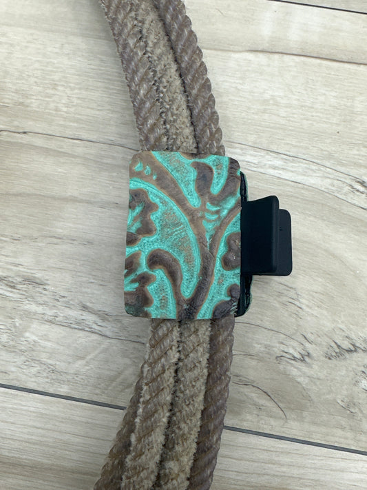 Small Turquoise and Chocolate Claw Clip