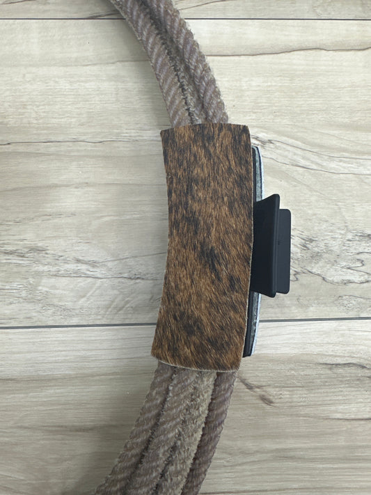 Large Brindle Cow Hide Claw Clip