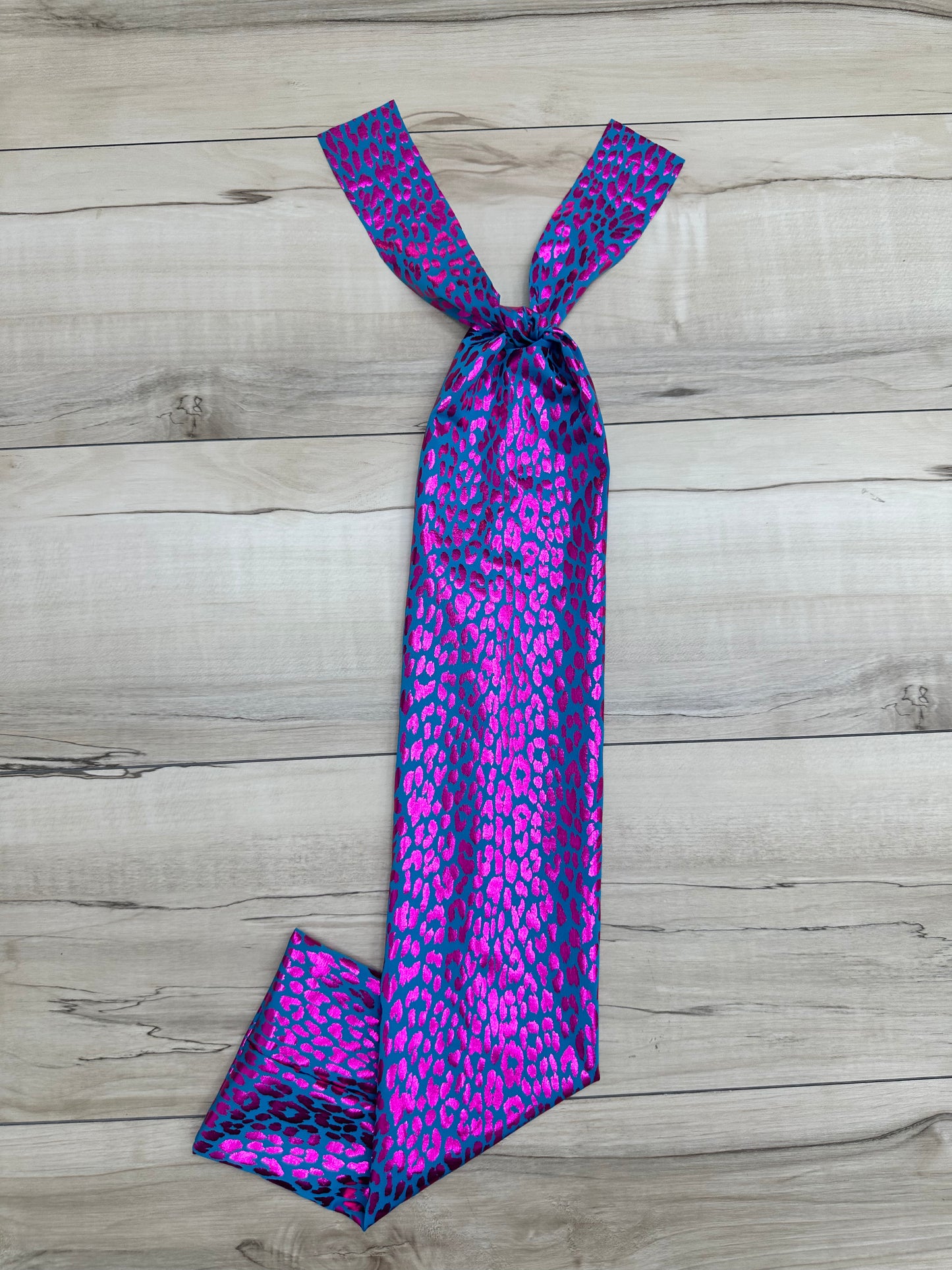 Aqua and Pink Cheetah Foil