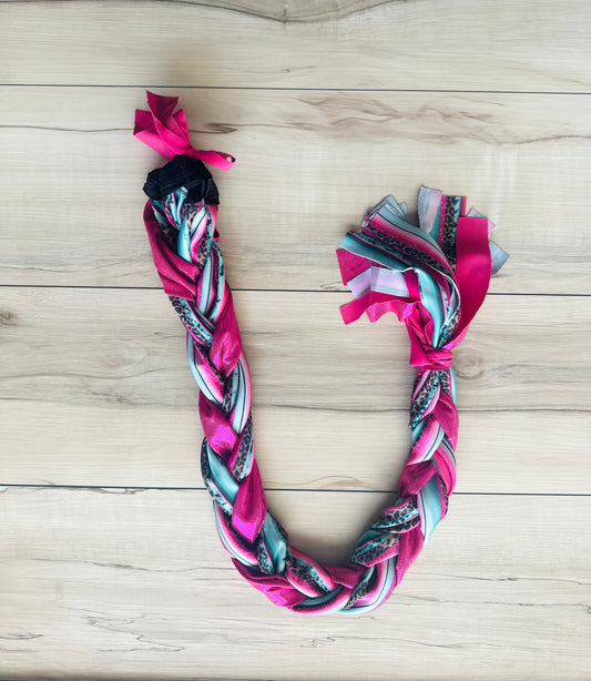 Turquoise Serape/Pink Glitter